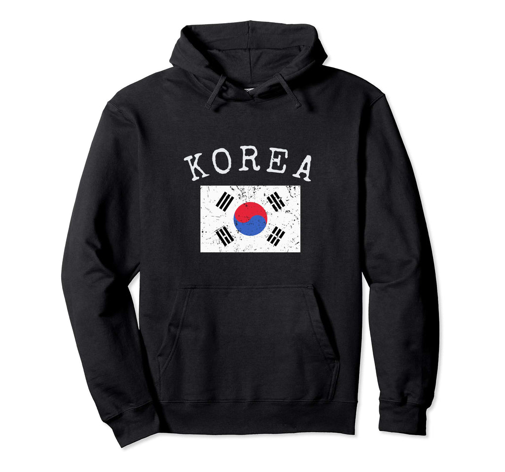 Flag South Korea Distressed Korean Hoodie - Custom Art Print for Adults - T-Shirt, Sweatshirt, Hoodie
