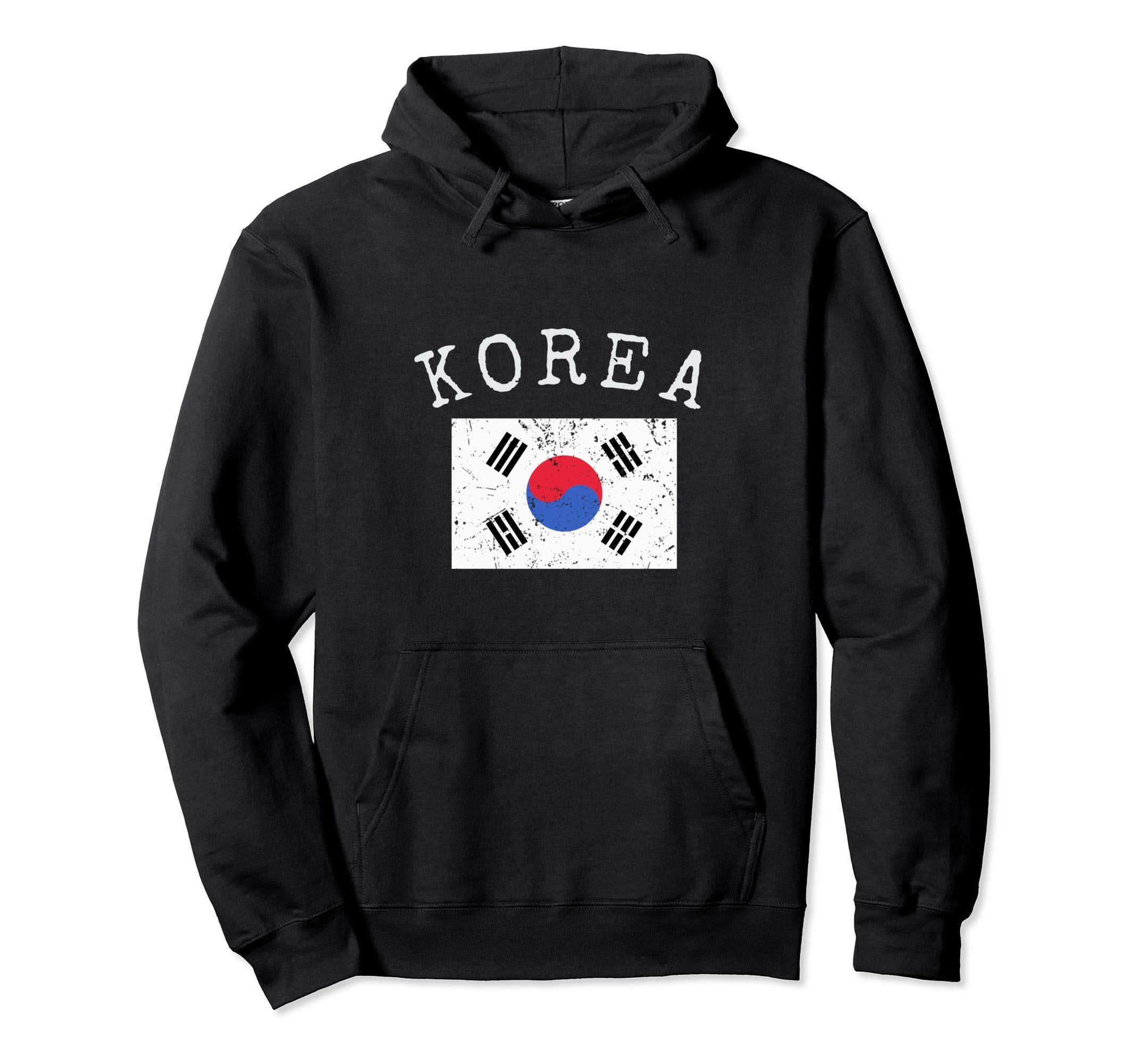 Flag South Korea Distressed Korean Hoodie - Custom Art Print for Adults - T-Shirt, Sweatshirt, Hoodie