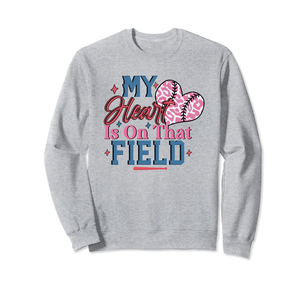 My Heart Is That Field Baseball Sweatshirt - Minimalist Print for Adults - T-Shirt, Sweatshirt, Hoodie