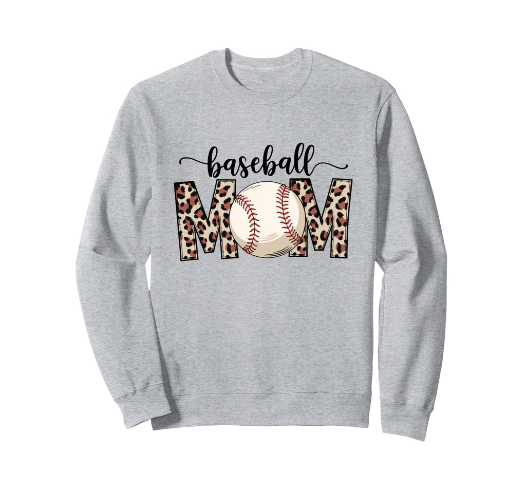 Leopard American Baseball Mom Mama Sweatshirt - Fun Novelty Design Unisex - T-Shirt, Sweatshirt, Hoodie
