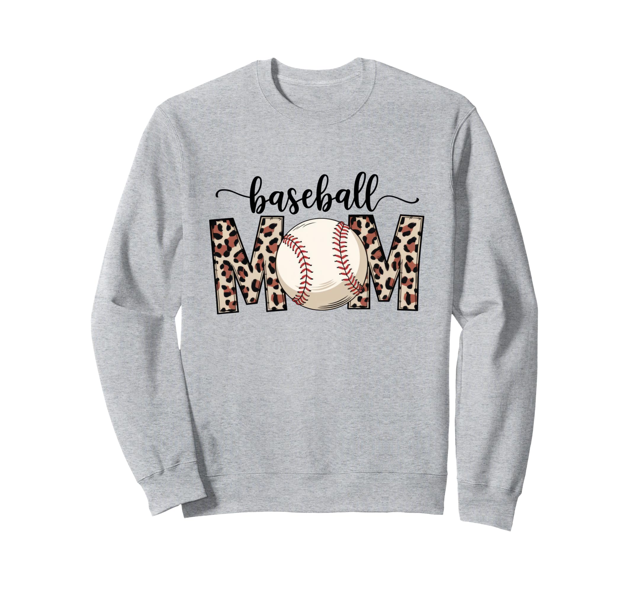 Leopard American Baseball Mom Mama Sweatshirt - Fun Novelty Design Unisex - T-Shirt, Sweatshirt, Hoodie