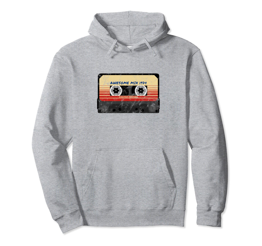 Best 1974 Mixtape Music Year Birth Birthday Hoodie - Graphic Print Unisex - T-Shirt, Sweatshirt, Hoodie