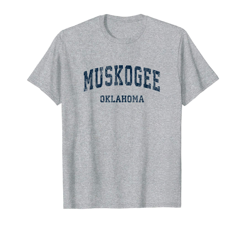 Muskogee Oklahoma Ok Varsity Sports Navy T-Shirt - Unique Graphic Unisex - T-Shirt, Sweatshirt, Hoodie
