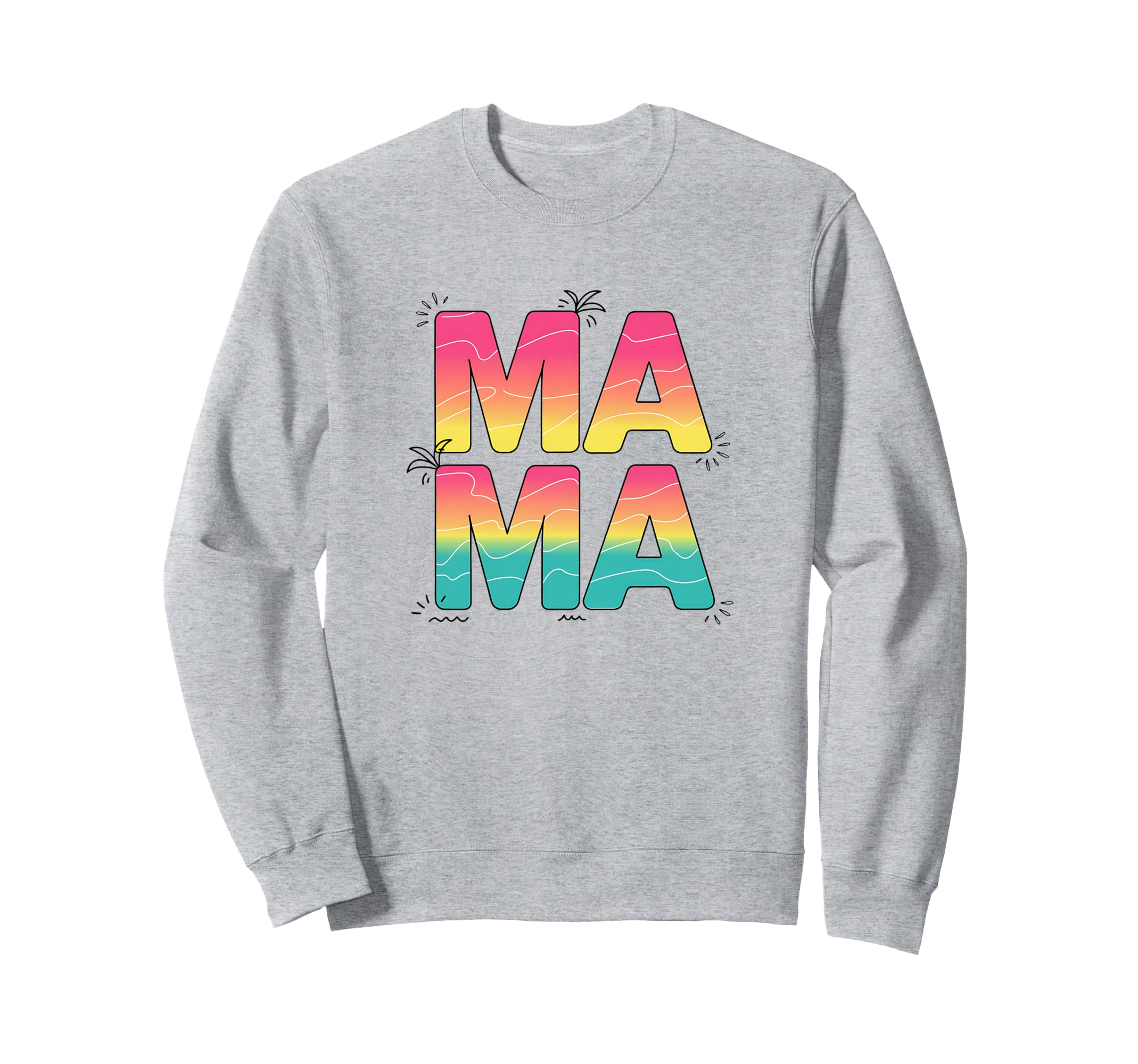 Mama Boho Sunset Sweatshirt - Graphic Print Men Women - T-Shirt, Sweatshirt, Hoodie