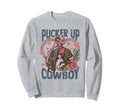 Pucker Up Cowboy Groovy Howdy Sweatshirt - Trendy Graphic for Adults - T-Shirt, Sweatshirt, Hoodie