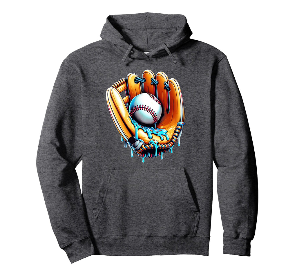 Baseball Drip Glove Ice Cream Hoodie - Custom Art Print Men Women - T-Shirt, Sweatshirt, Hoodie