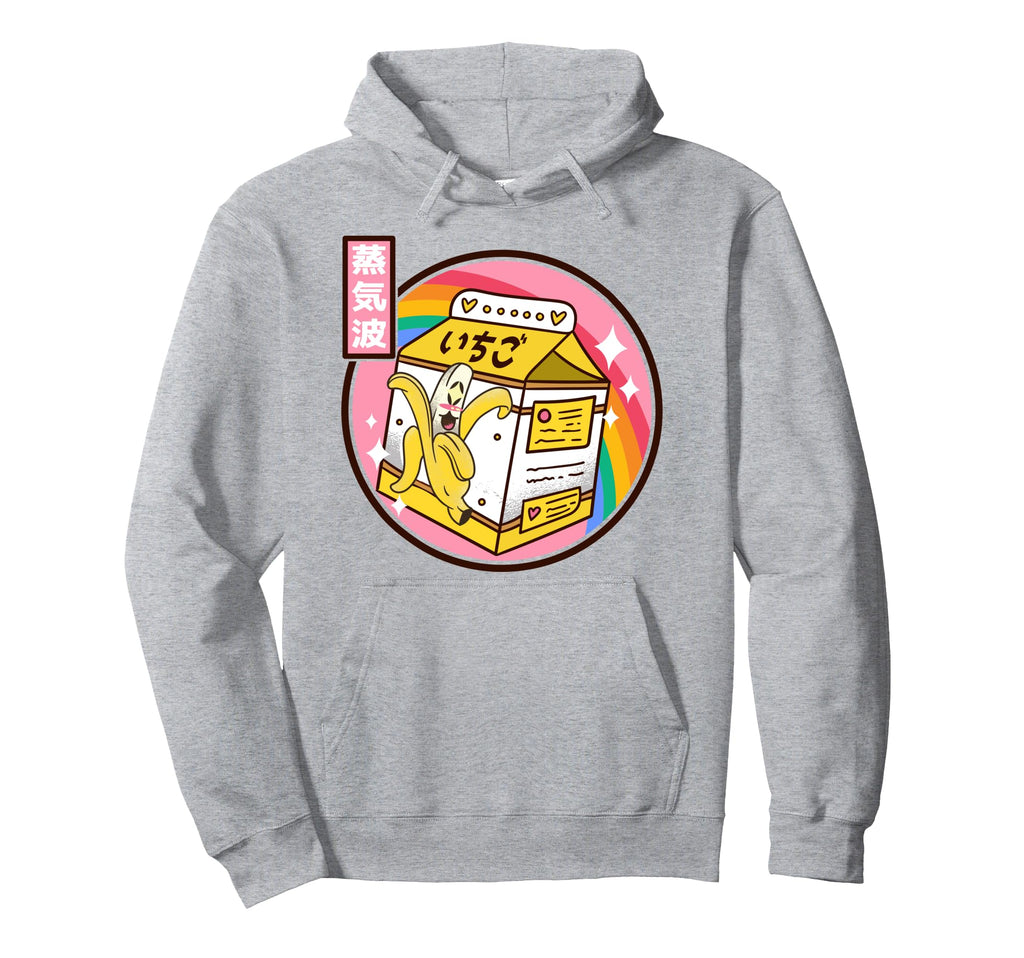 Banana Milk Carton Japan 80S Otaku Hoodie - Graphic Print for Adults - T-Shirt, Sweatshirt, Hoodie