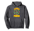 Flower Power Peace Sign Groovy Hoodie - Casual Everyday Wear for Adults - T-Shirt, Sweatshirt, Hoodie