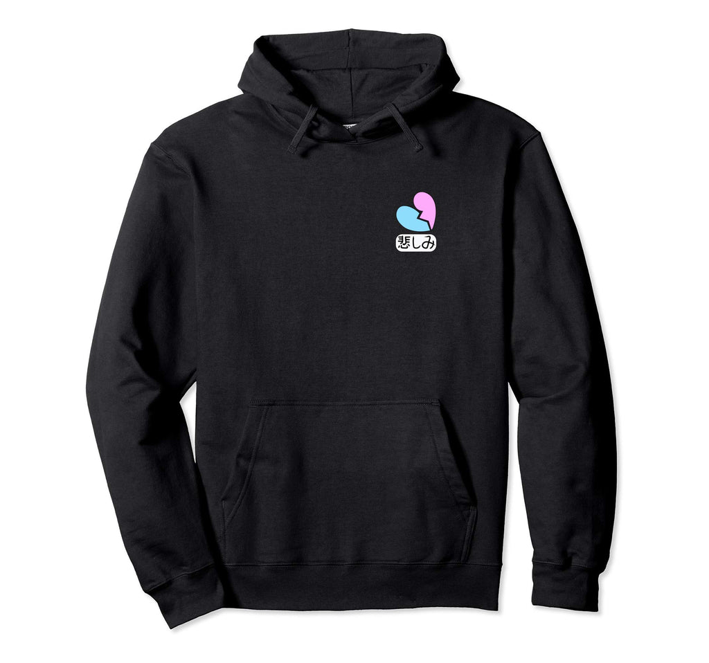 Heart Pocket Vaporwave Japanese Hoodie - Aesthetic Graphic for Adults - T-Shirt, Sweatshirt, Hoodie