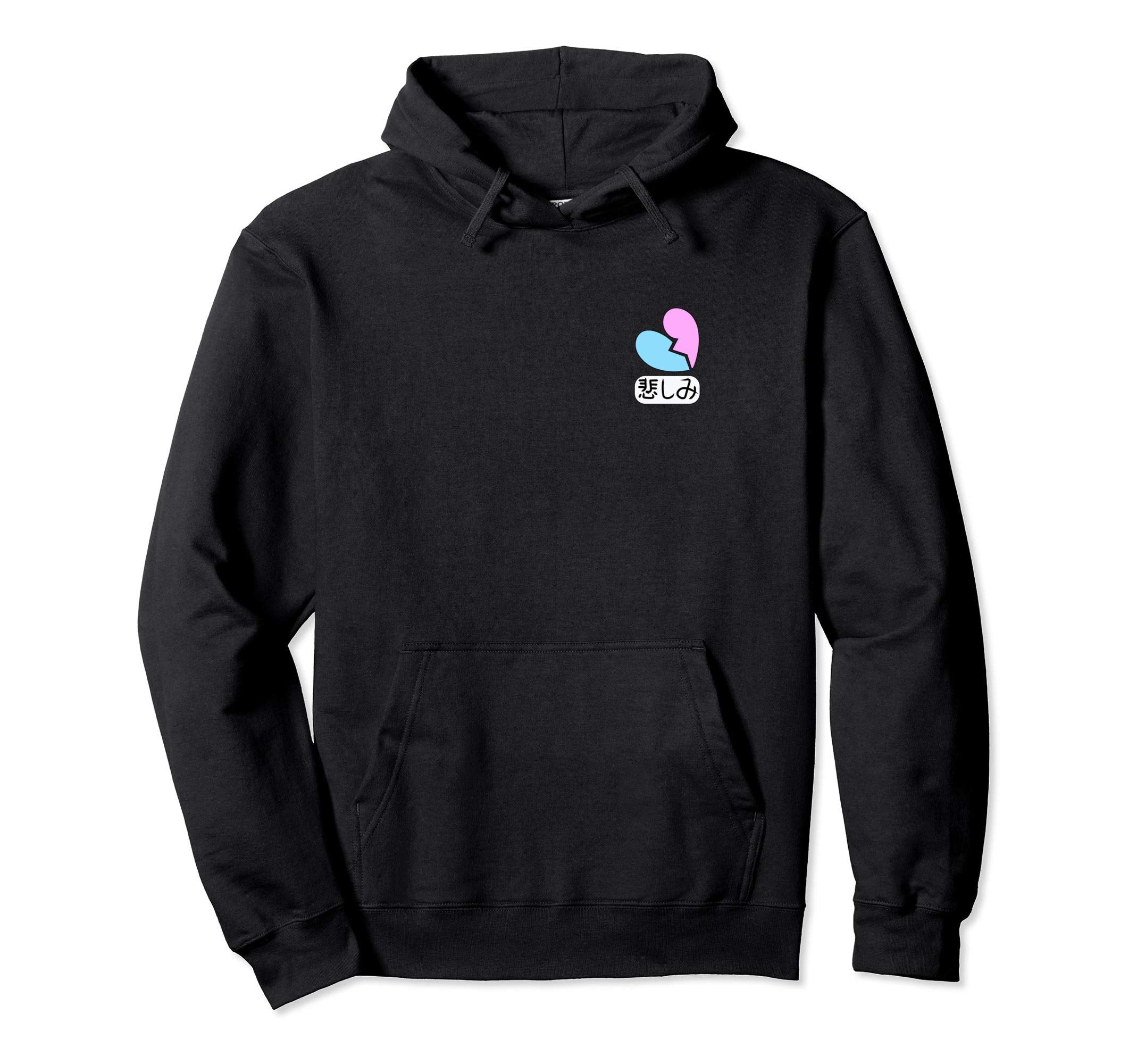 Heart Pocket Vaporwave Japanese Hoodie - Aesthetic Graphic for Adults - T-Shirt, Sweatshirt, Hoodie