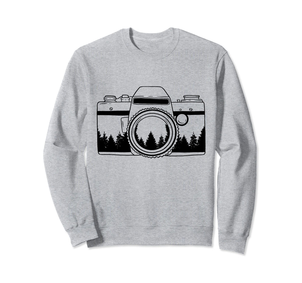 Photographer Camera Trees Nature Sweatshirt - Unique Graphic for Adults - T-Shirt, Sweatshirt, Hoodie