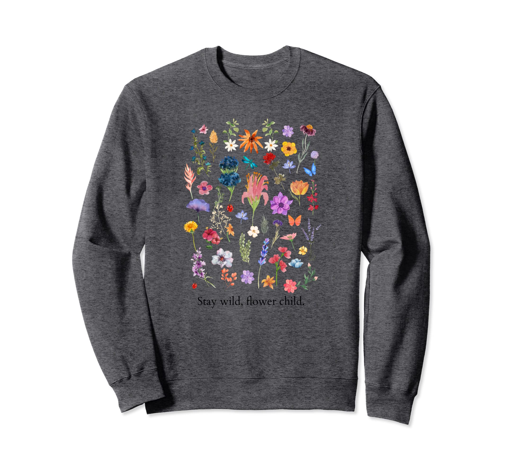 Wildflower Botanical Plant Sweatshirt - Fun Novelty Design for Adults - T-Shirt, Sweatshirt, Hoodie