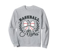 Baseball Mama Coquette Bow Game Sports Sweatshirt - Unique Graphic Unisex - T-Shirt, Sweatshirt, Hoodie