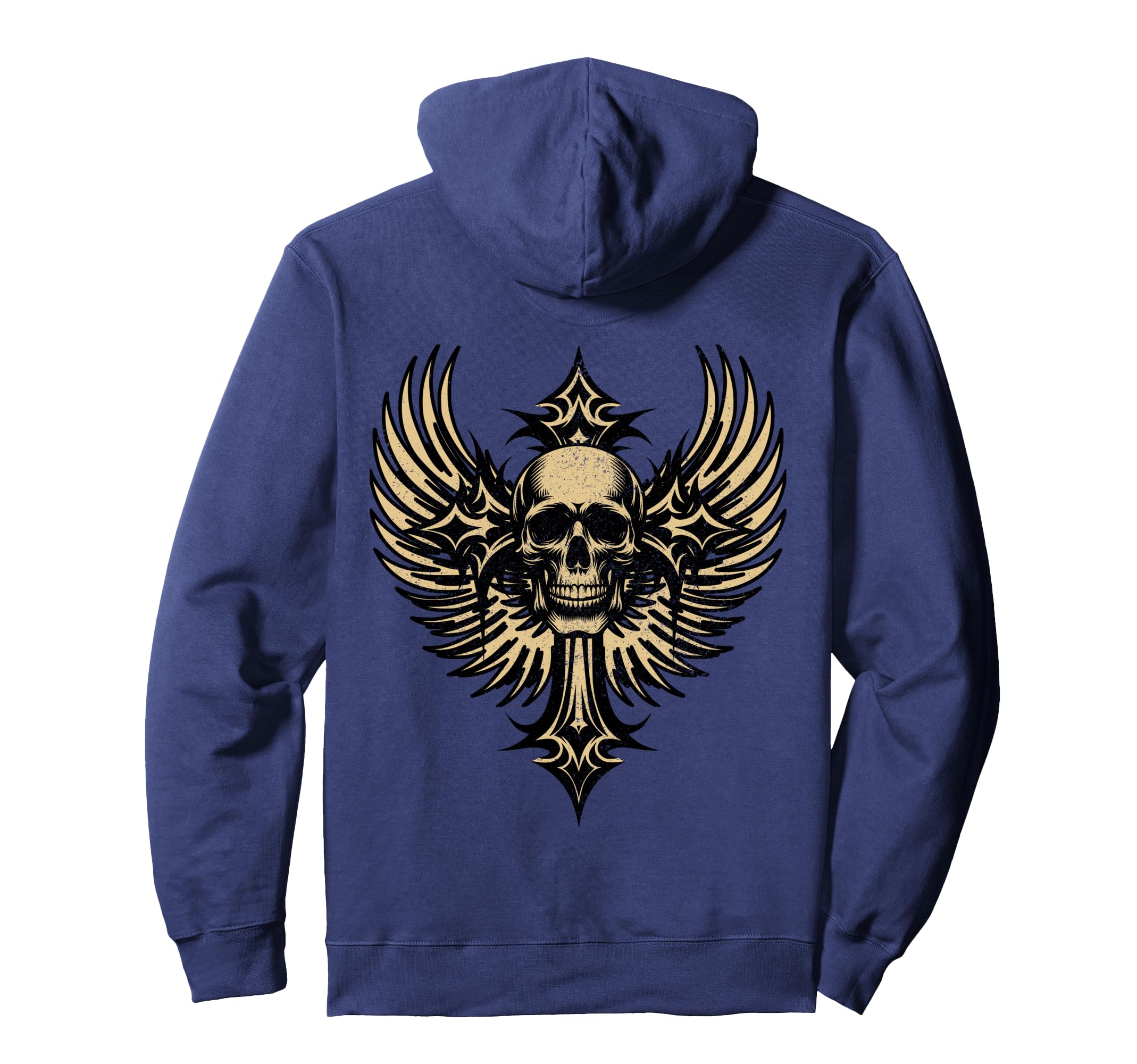 Grunge Skull And Cross Gothic Aesthetic Hoodie - Custom Art Print Men Women - T-Shirt, Sweatshirt, Hoodie