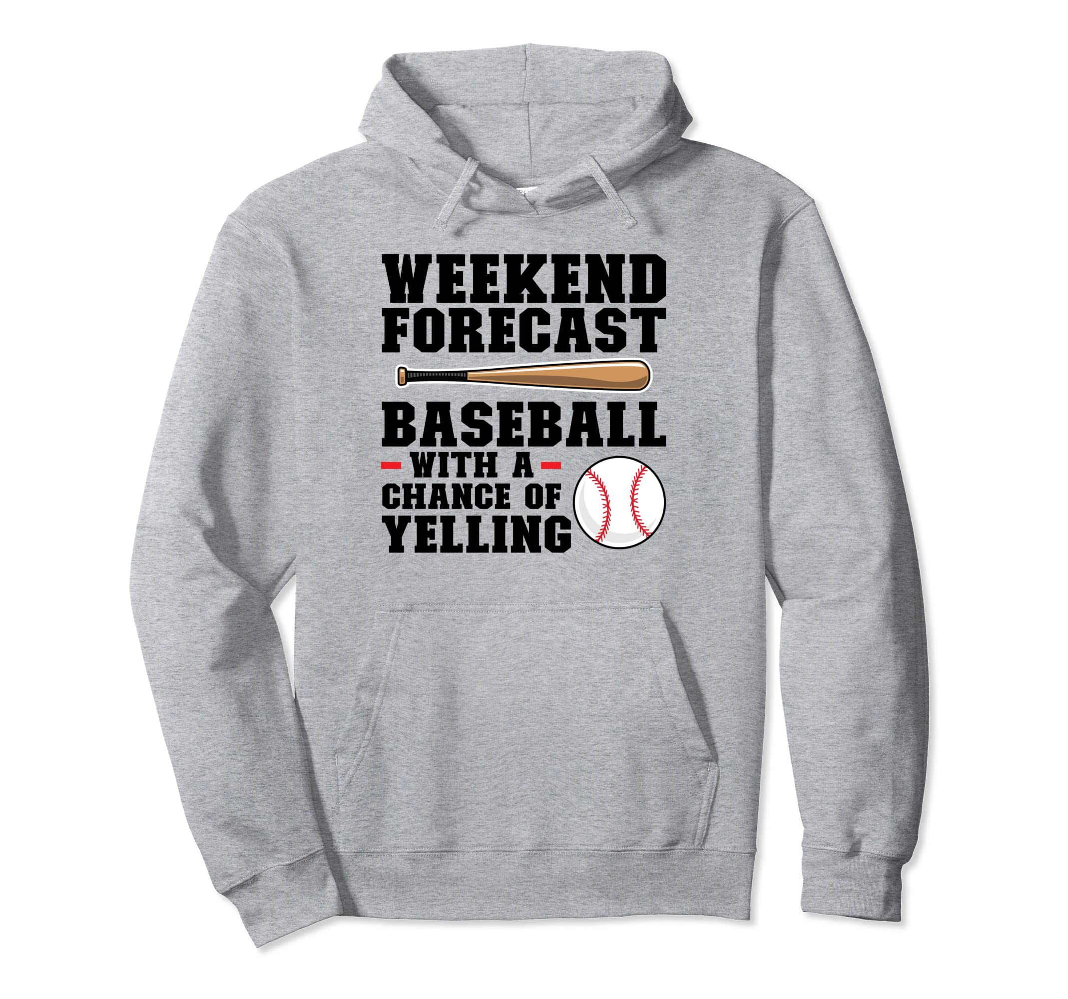Weekend Forecast Baseball Baseball Mom Hoodie - Streetwear Style for Adults - T-Shirt, Sweatshirt, Hoodie