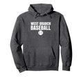 West Branch High School Baseball Hoodie - Trendy Graphic Unisex - T-Shirt, Sweatshirt, Hoodie