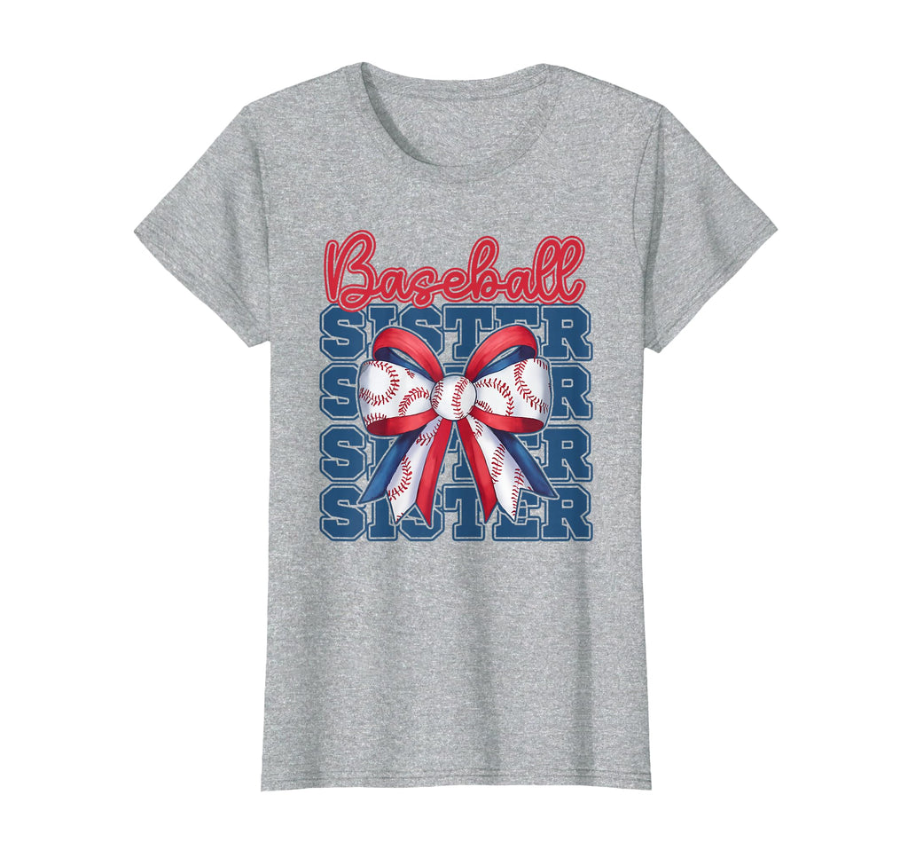 Baseball Sister Coquette Bow Sport T-Shirt - Aesthetic Graphic Men Women - T-Shirt, Sweatshirt, Hoodie