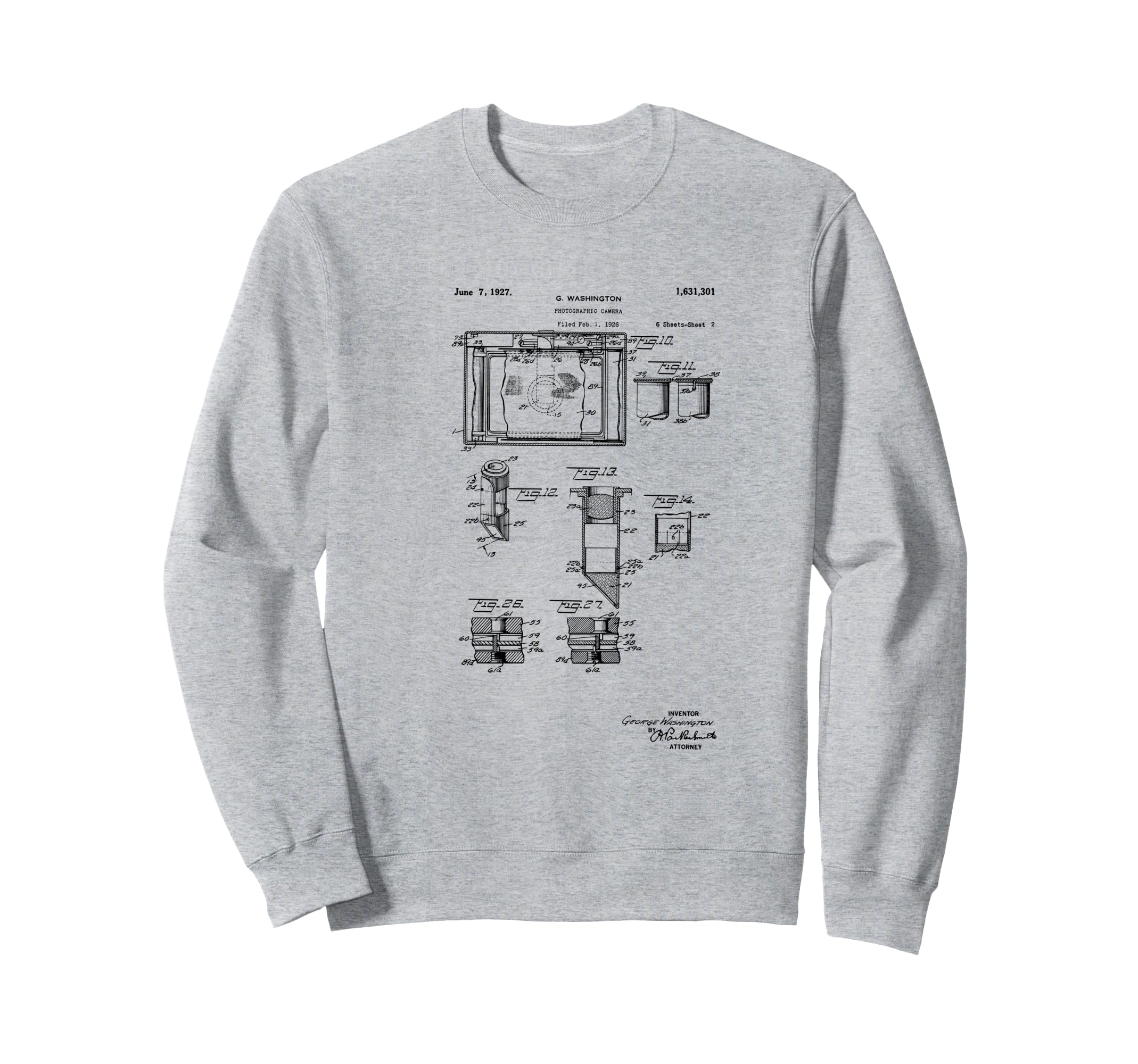 Camera Photographic Patent 1927 Sweatshirt - Aesthetic Graphic for Adults - T-Shirt, Sweatshirt, Hoodie