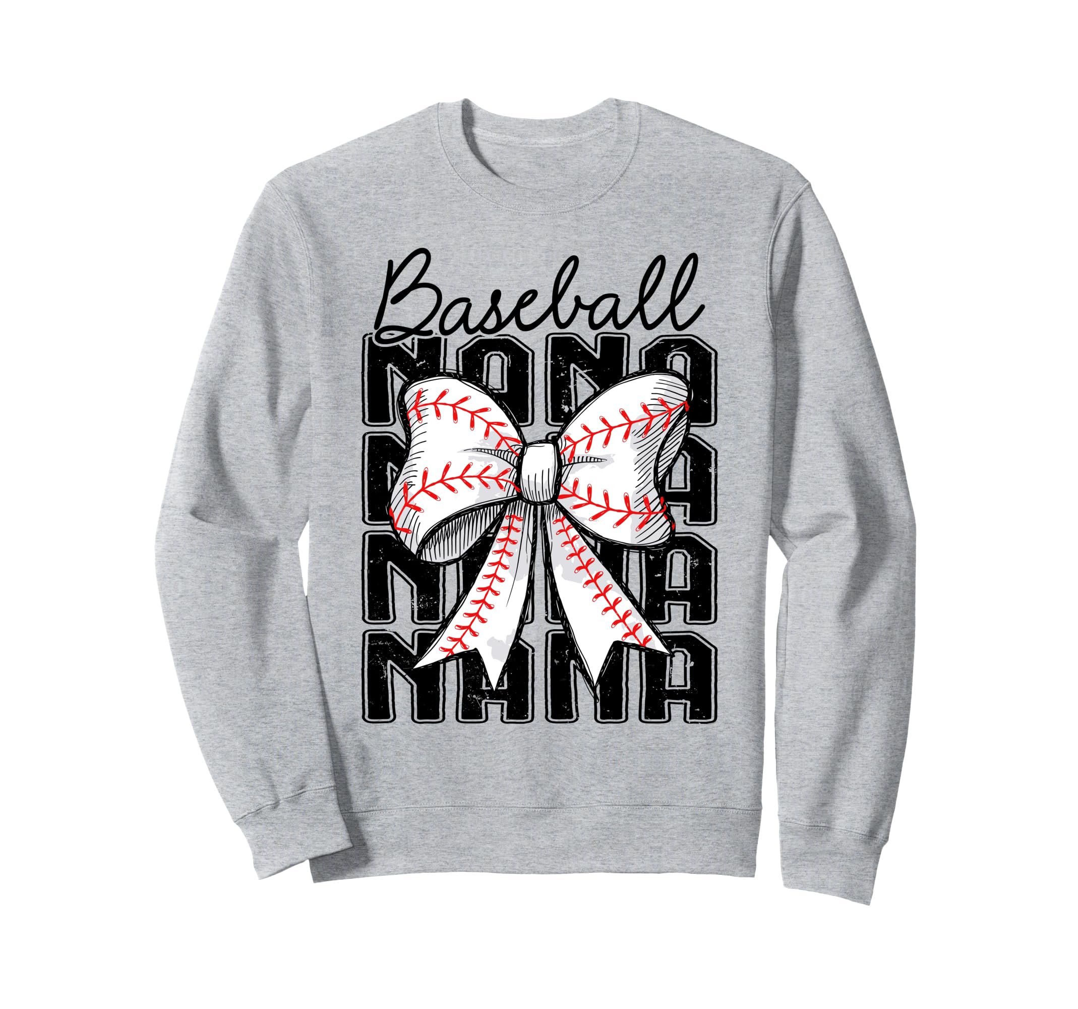 Baseball Nana Coquette Bow Sweatshirt - Casual Everyday Wear Men Women - T-Shirt, Sweatshirt, Hoodie