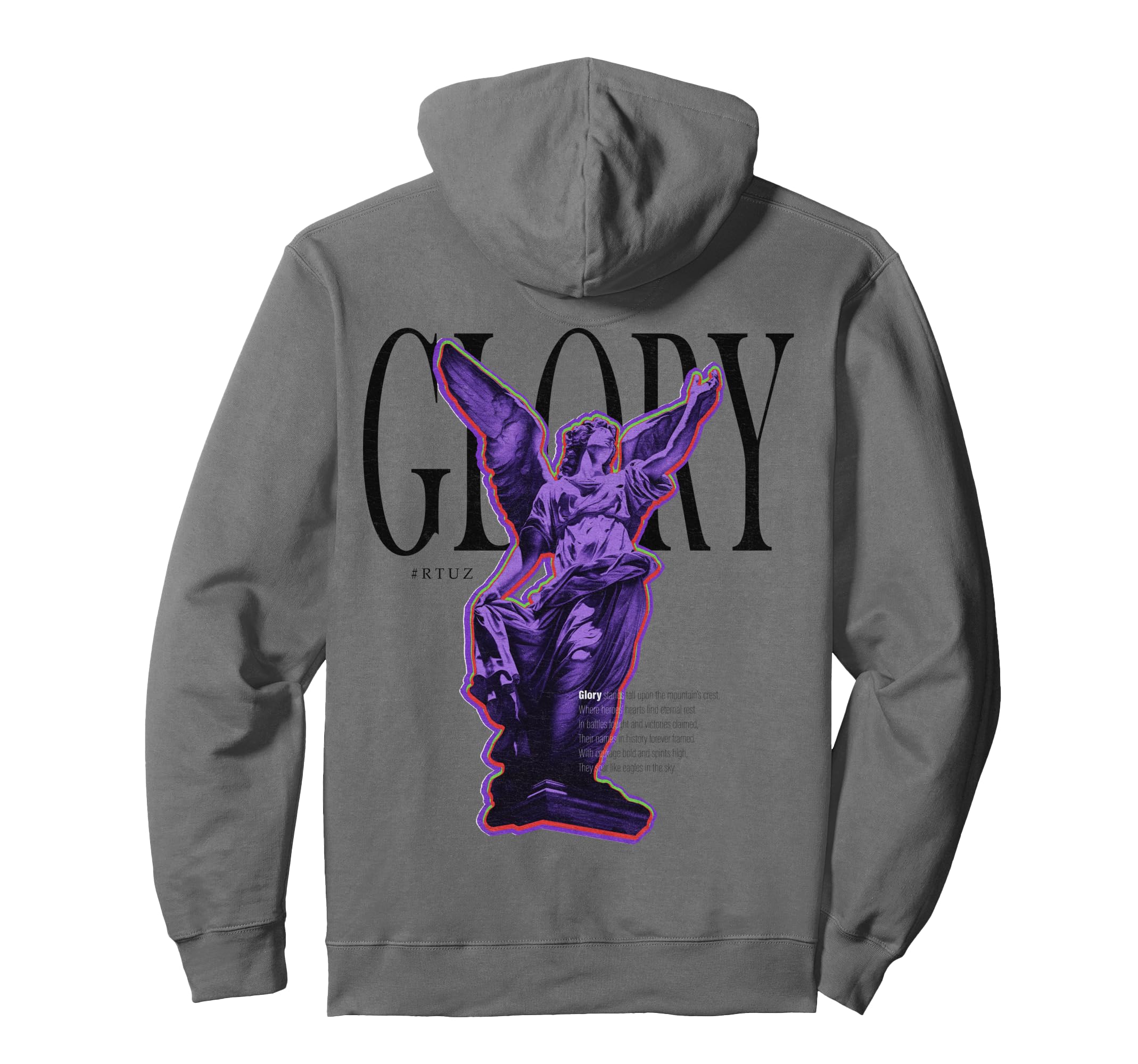 Back Y2K Aesthetic Streetwear Angel Hoodie - Aesthetic Graphic for Adults - T-Shirt, Sweatshirt, Hoodie