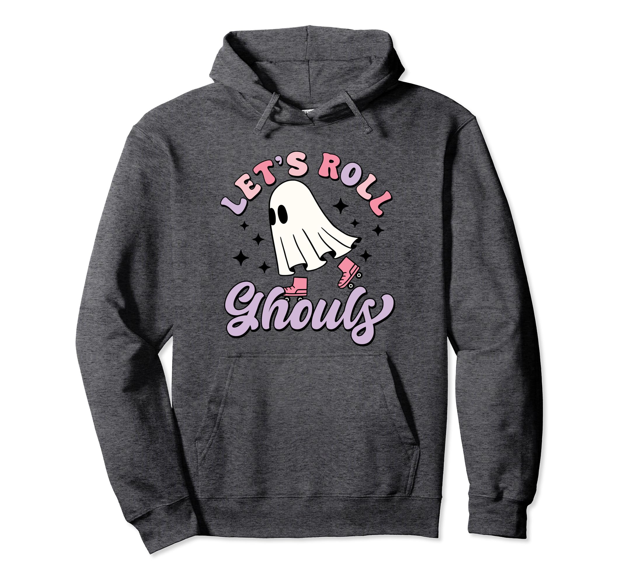 Halloween Ghost Lets Roll Ghouls Roller Hoodie - Custom Art Print Unisex - T-Shirt, Sweatshirt, Hoodie