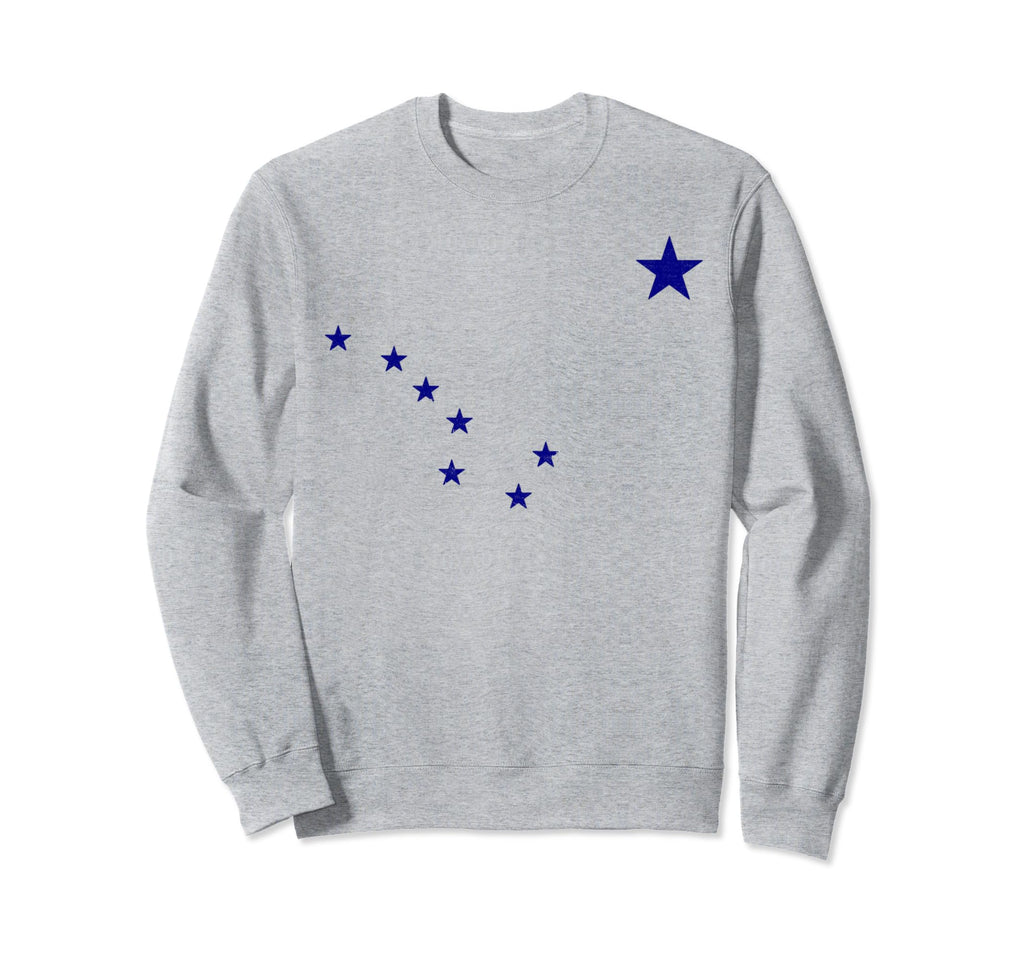 Distressed Alaska State Flag Sweatshirt - Aesthetic Graphic for Adults - T-Shirt, Sweatshirt, Hoodie
