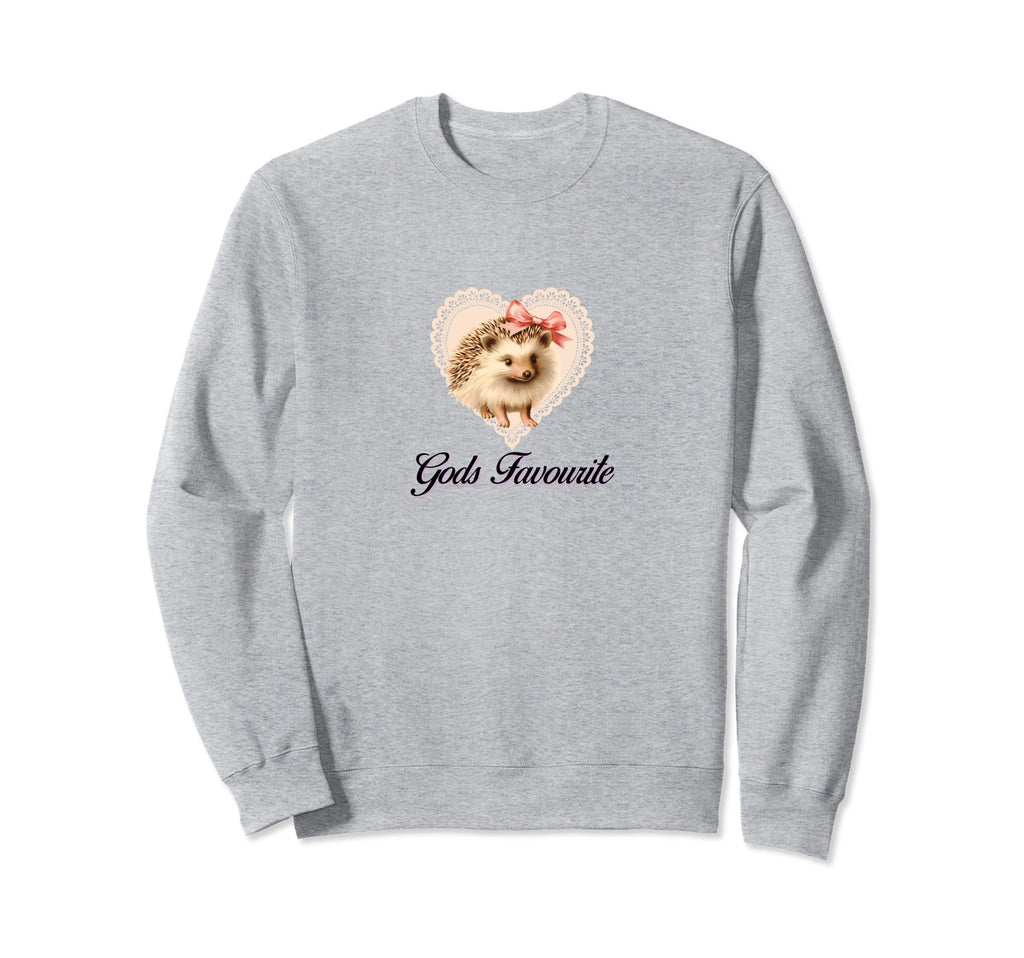 Gods Favourite Coquette Hedgehog Sweatshirt - Unique Graphic for Adults - T-Shirt, Sweatshirt, Hoodie