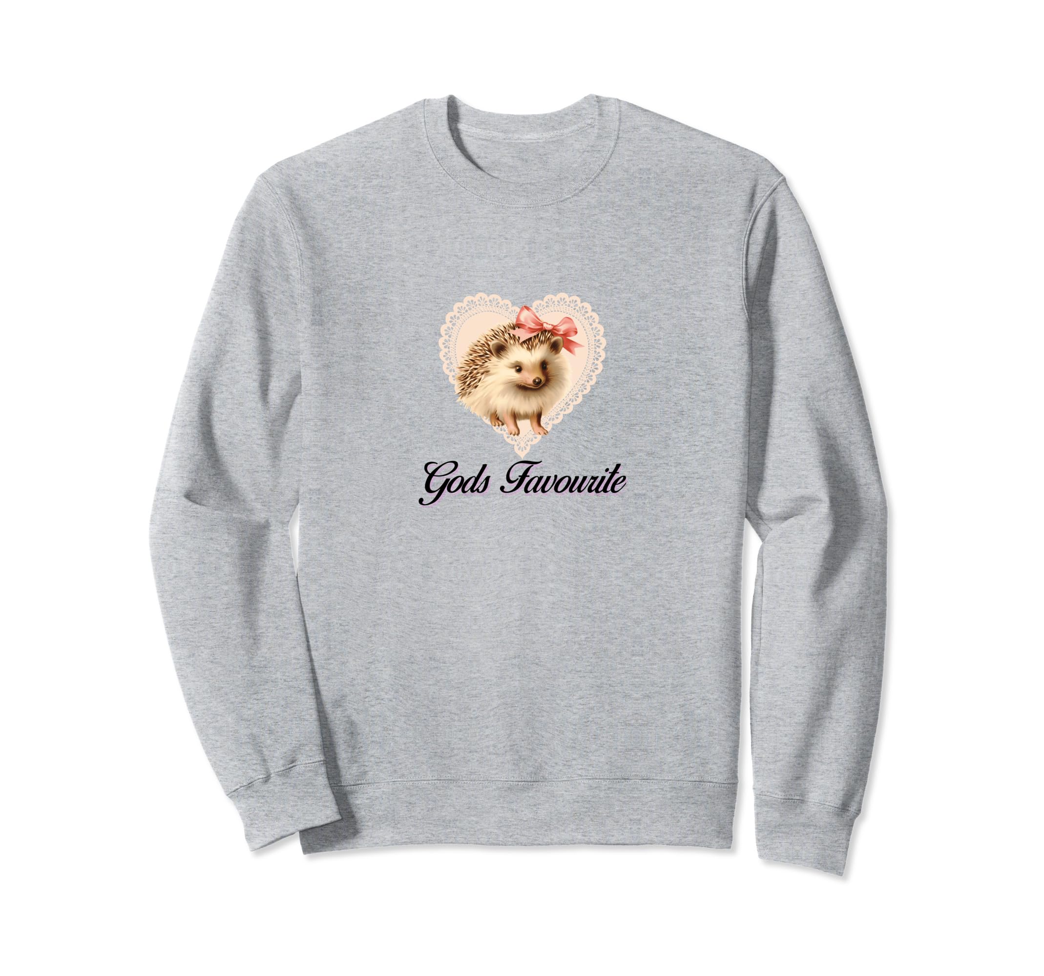Gods Favourite Coquette Hedgehog Sweatshirt - Unique Graphic for Adults - T-Shirt, Sweatshirt, Hoodie