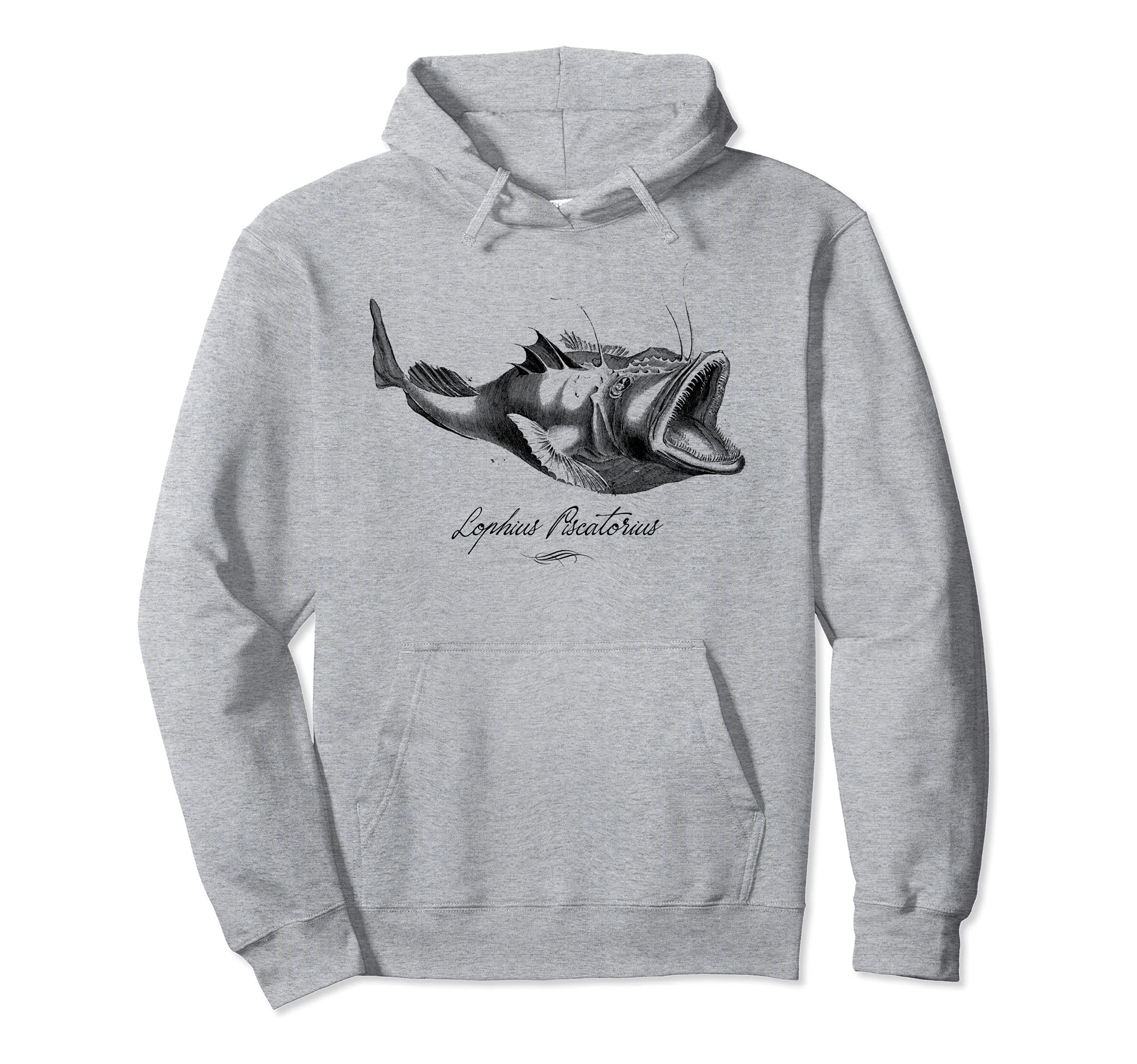 Anglerfish Hoodie - Minimalist Print for Adults - T-Shirt, Sweatshirt, Hoodie
