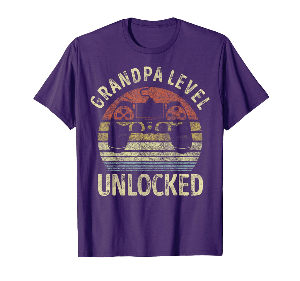Grandpa Level Unlocked Gaming Video T-Shirt - Aesthetic Graphic for Adults - T-Shirt, Sweatshirt, Hoodie