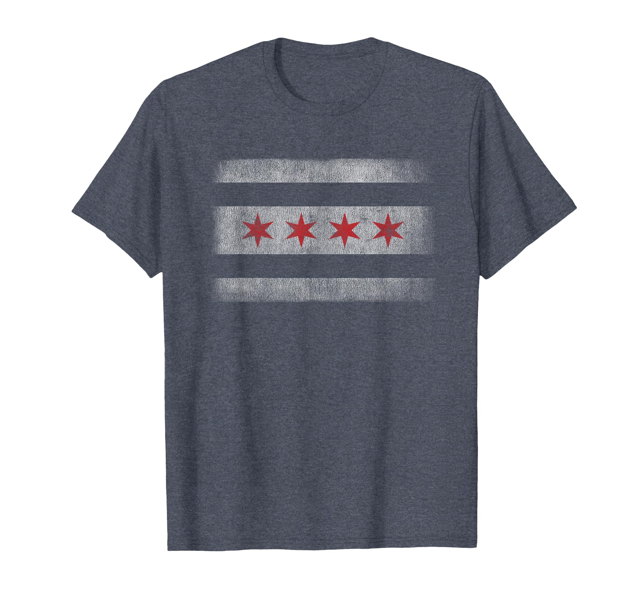 Chicago Flag Distressed T-Shirt - Aesthetic Graphic Men Women - T-Shirt, Sweatshirt, Hoodie