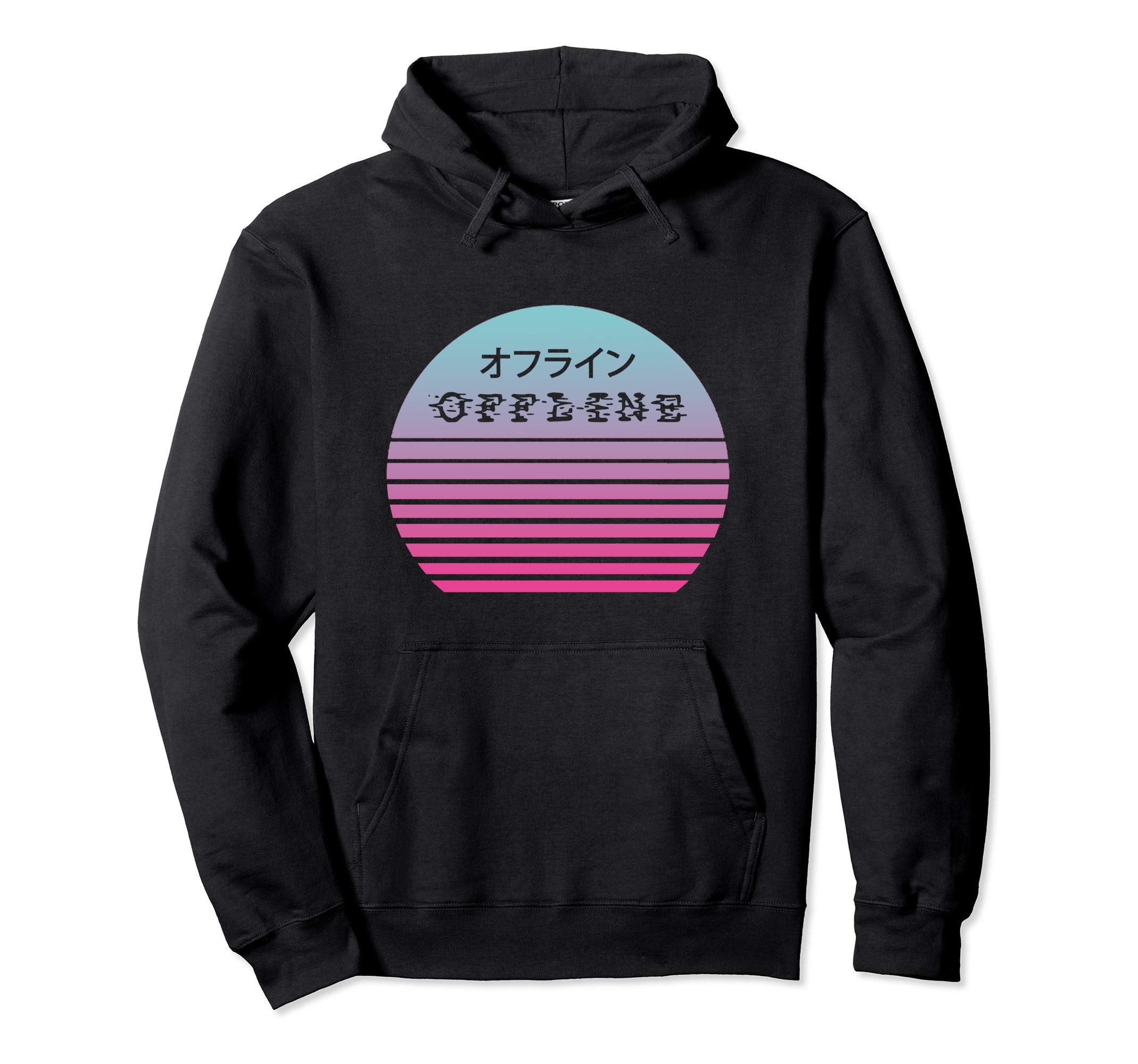 Vaporwave Aesthetic Offline Gift Teen Hoodie - Minimalist Print Unisex - T-Shirt, Sweatshirt, Hoodie