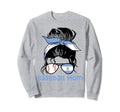 Argentina Baseball Mom Messy Bun Sweatshirt - Graphic Print for Adults - T-Shirt, Sweatshirt, Hoodie