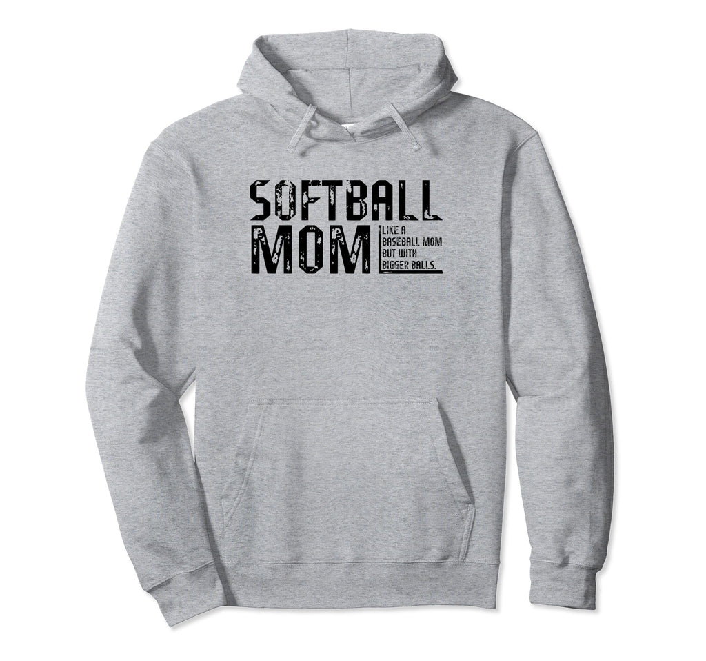 Funny Comical Softball Mom Baseball Hoodie - Trendy Graphic Men Women - T-Shirt, Sweatshirt, Hoodie