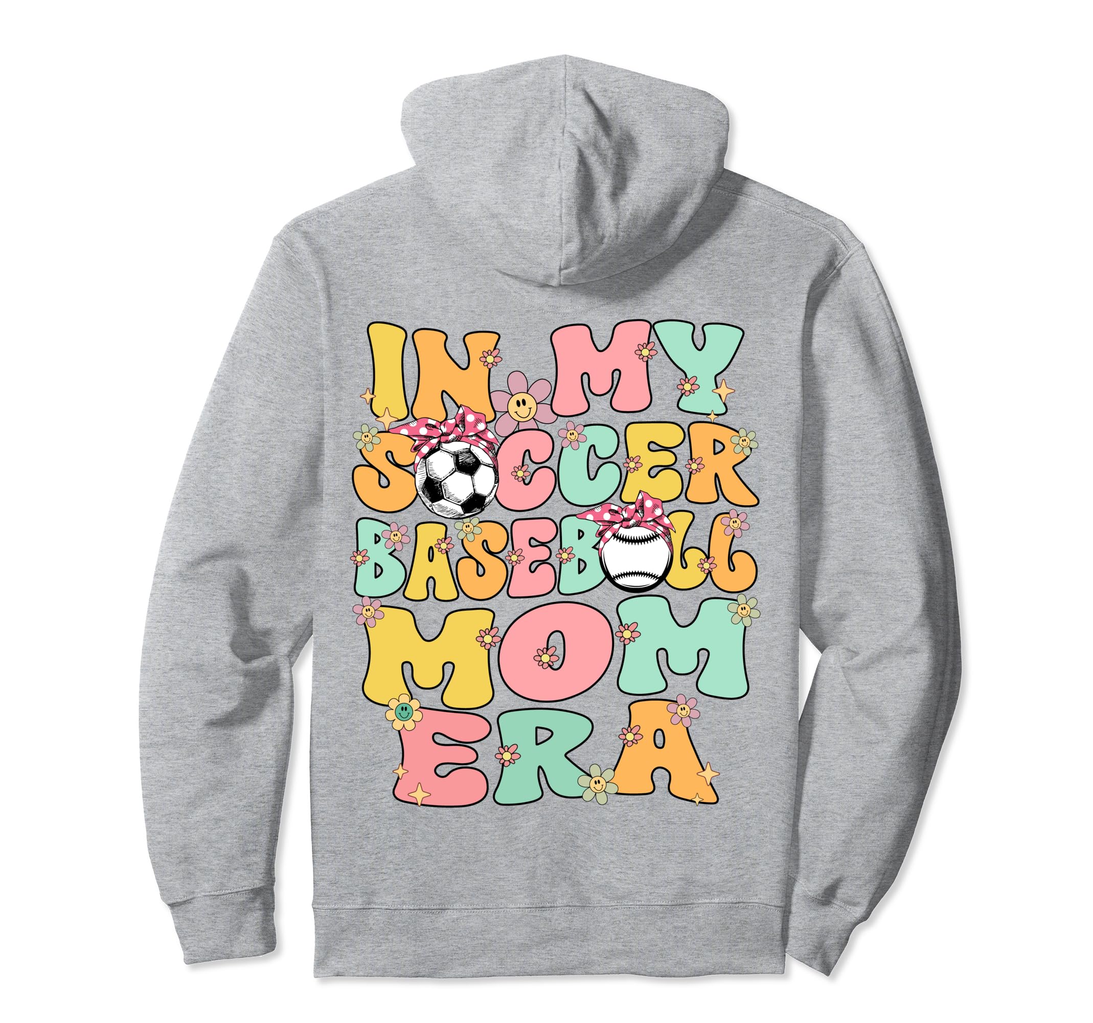My Soccer Baseball Mom Era Baseball Hoodie - Custom Art Print for Adults - T-Shirt, Sweatshirt, Hoodie