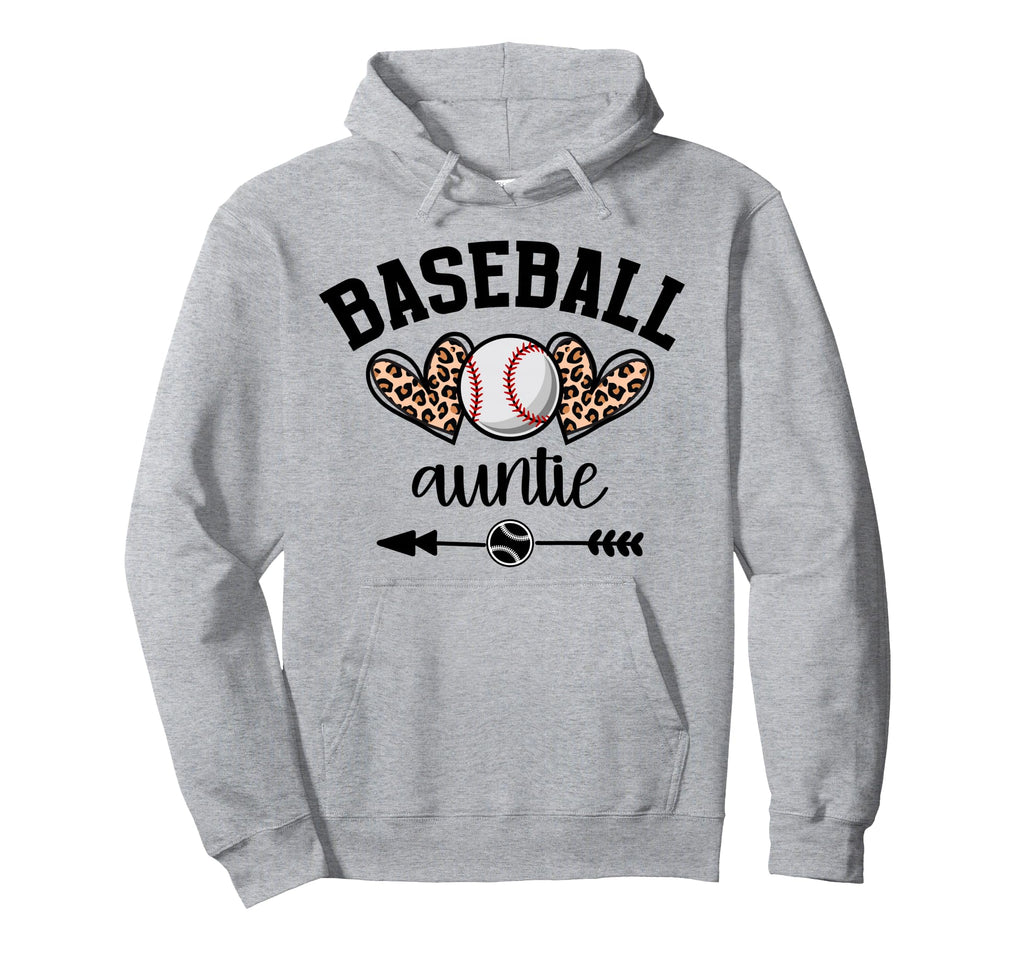 Baseball Auntie Womens Baseball Hoodie - Fun Novelty Design Men Women - T-Shirt, Sweatshirt, Hoodie