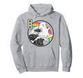 Surfing Ghost Japan Kanagawa Wave Hoodie - Unique Graphic for Adults - T-Shirt, Sweatshirt, Hoodie