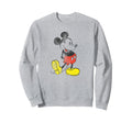Mickey Mouse Distressed Sweatshirt - Novelty Apparel Unisex - T-Shirt, Sweatshirt, Hoodie