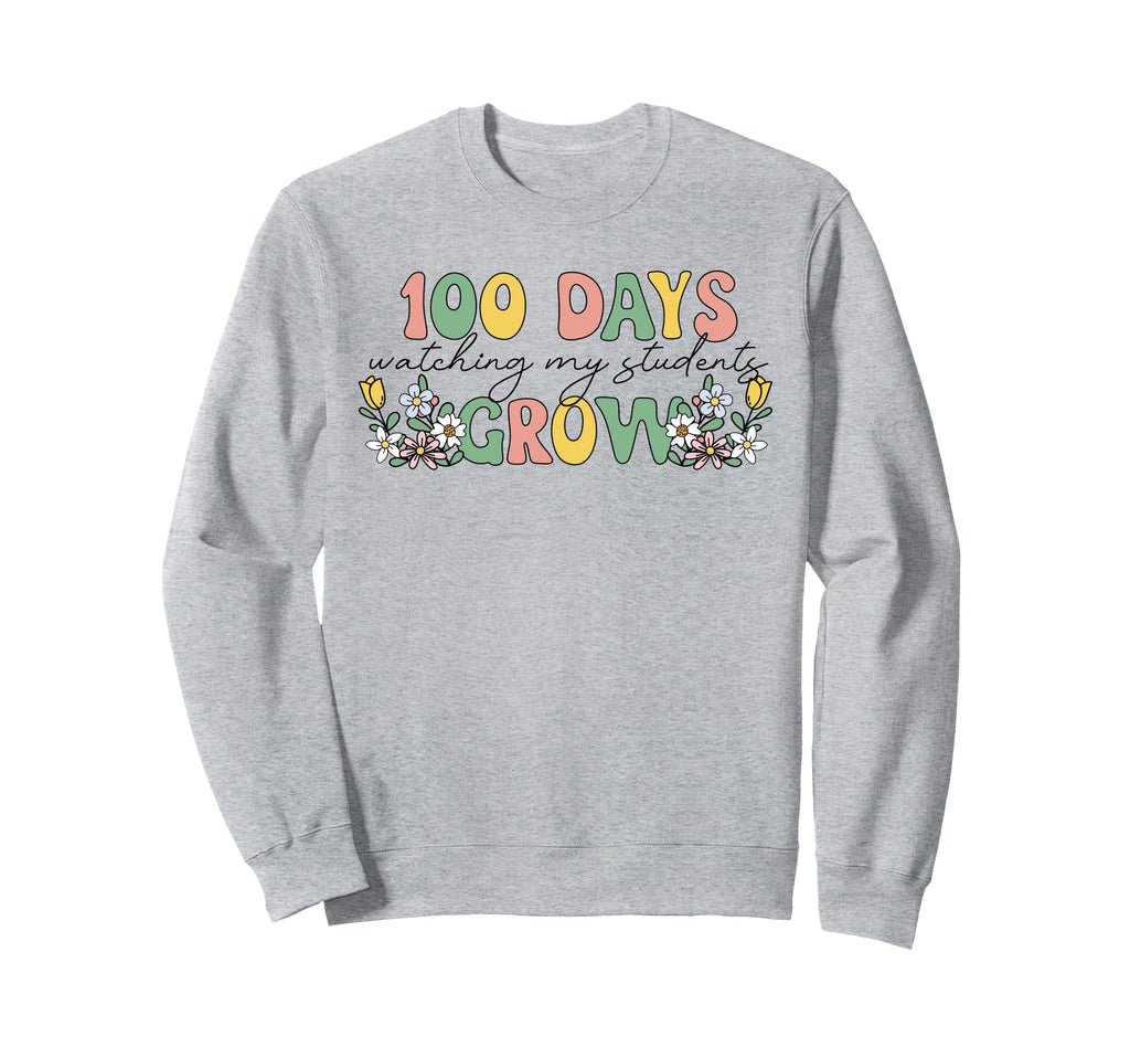 100 Days Growing Boho Flowers Sweatshirt - Trendy Graphic for Adults - T-Shirt, Sweatshirt, Hoodie