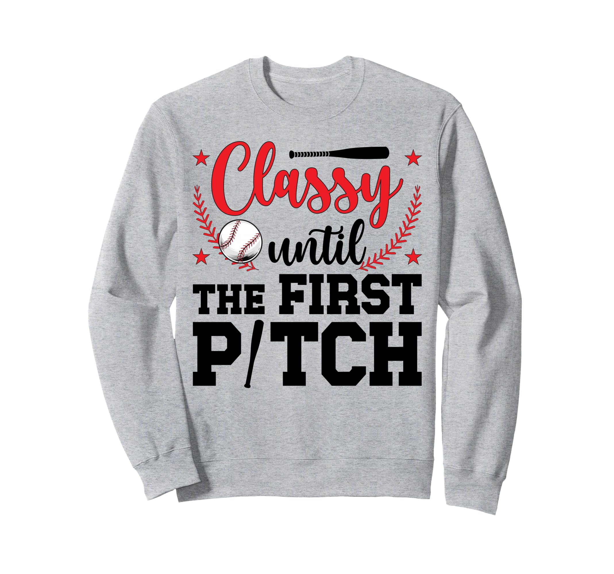 First Pitch Baseball Pitcher Mom Sweatshirt - Aesthetic Graphic Men Women - T-Shirt, Sweatshirt, Hoodie