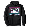 Japan Sad Anime Glitch Aesthetic Vaporwave Hoodie - Custom Art Print Unisex - T-Shirt, Sweatshirt, Hoodie