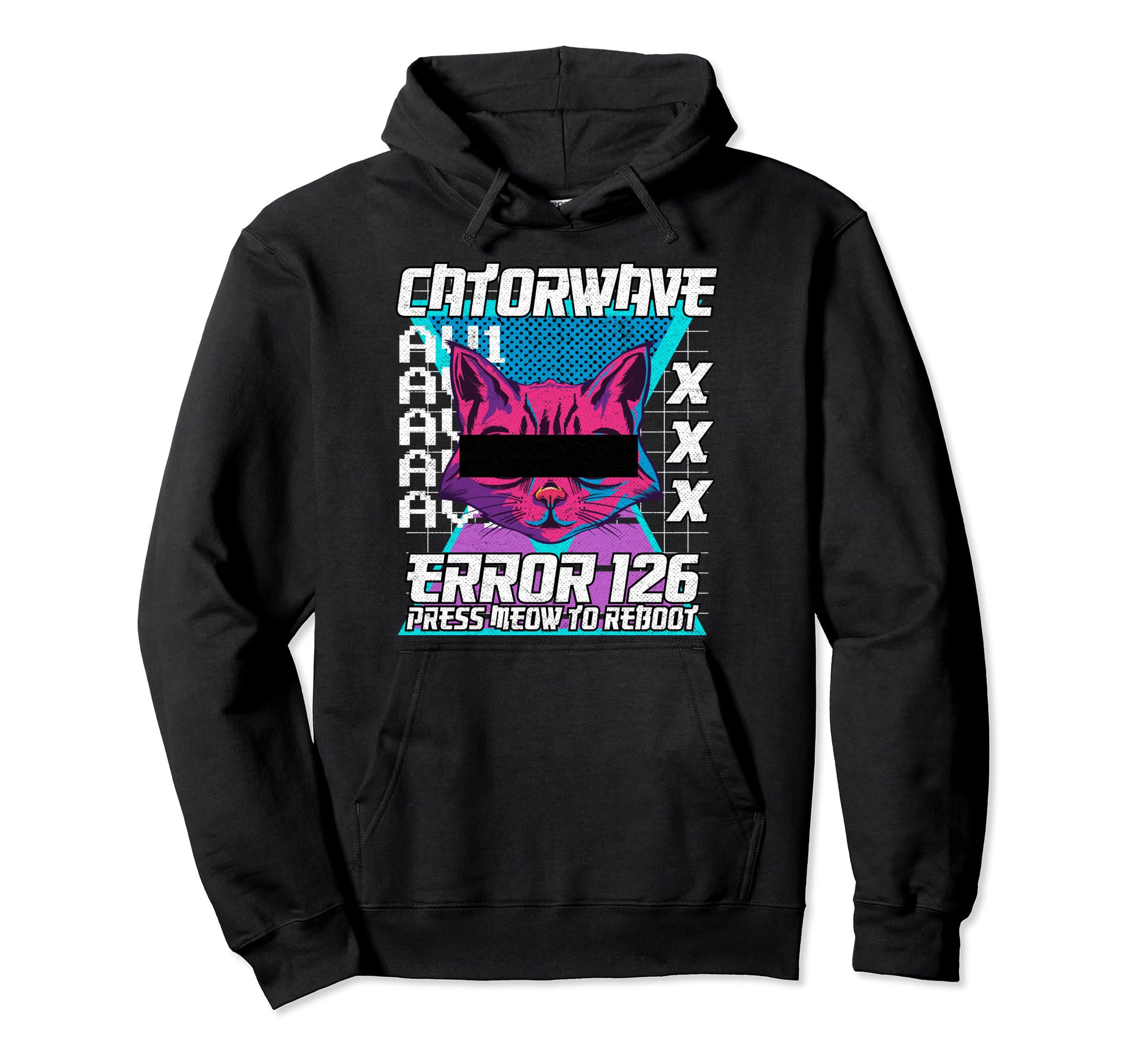 Japanese Cat Pastel Catorwave 80S Hoodie - Aesthetic Graphic for Adults - T-Shirt, Sweatshirt, Hoodie