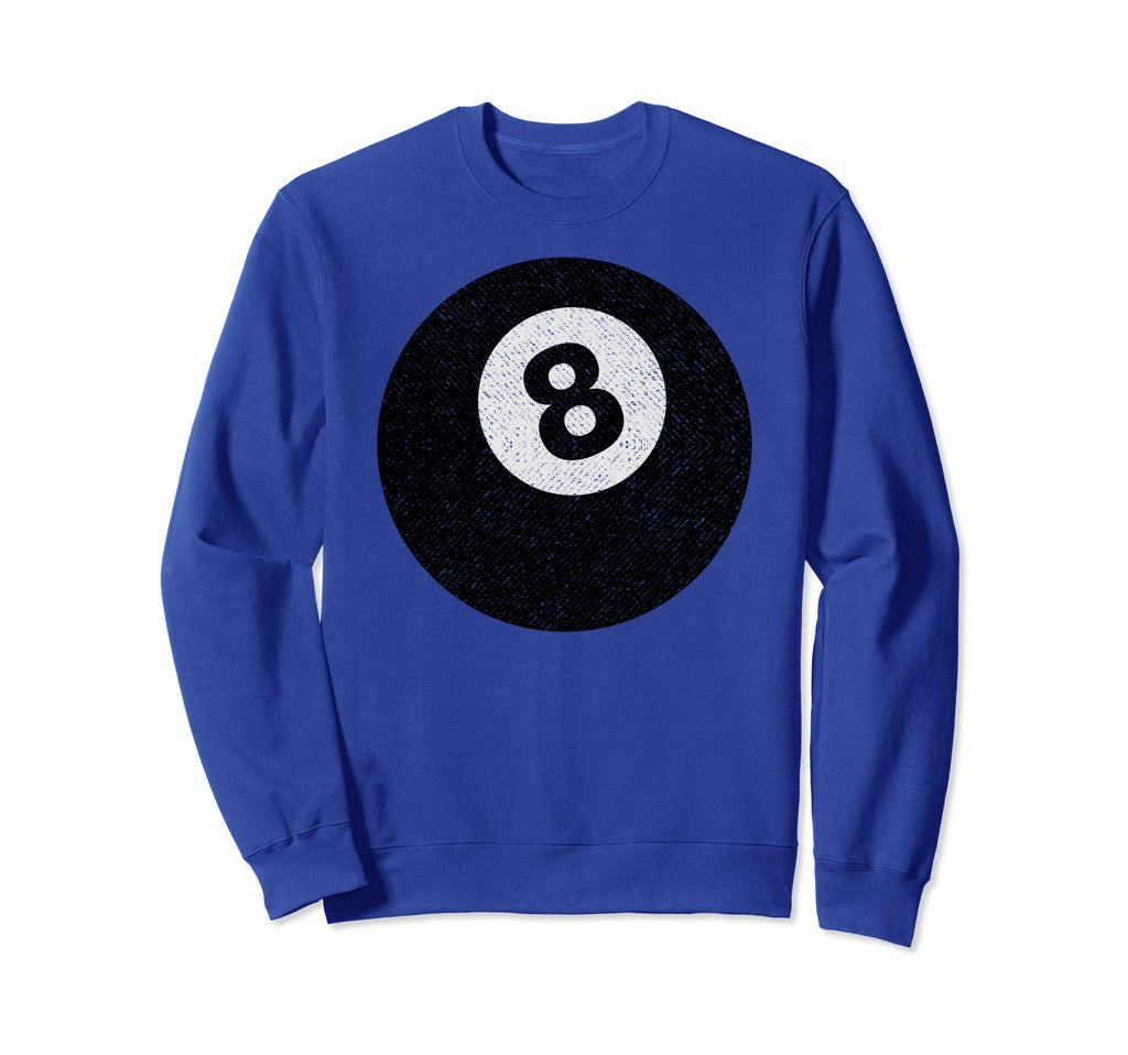 8 Ball Distressed Pool Billiards Sweatshirt - Streetwear Style for Adults - T-Shirt, Sweatshirt, Hoodie