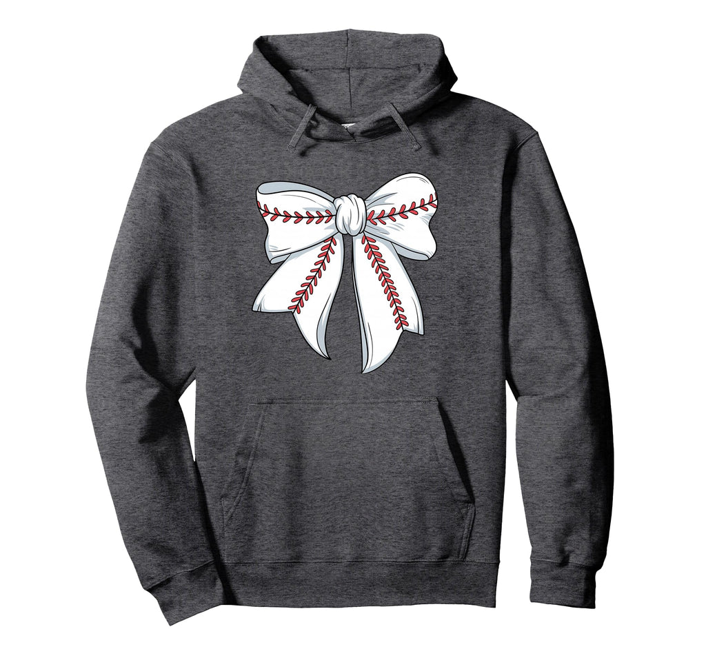 Baseball Coquette Bow Baseball Hoodie - Fun Novelty Design for Adults - T-Shirt, Sweatshirt, Hoodie
