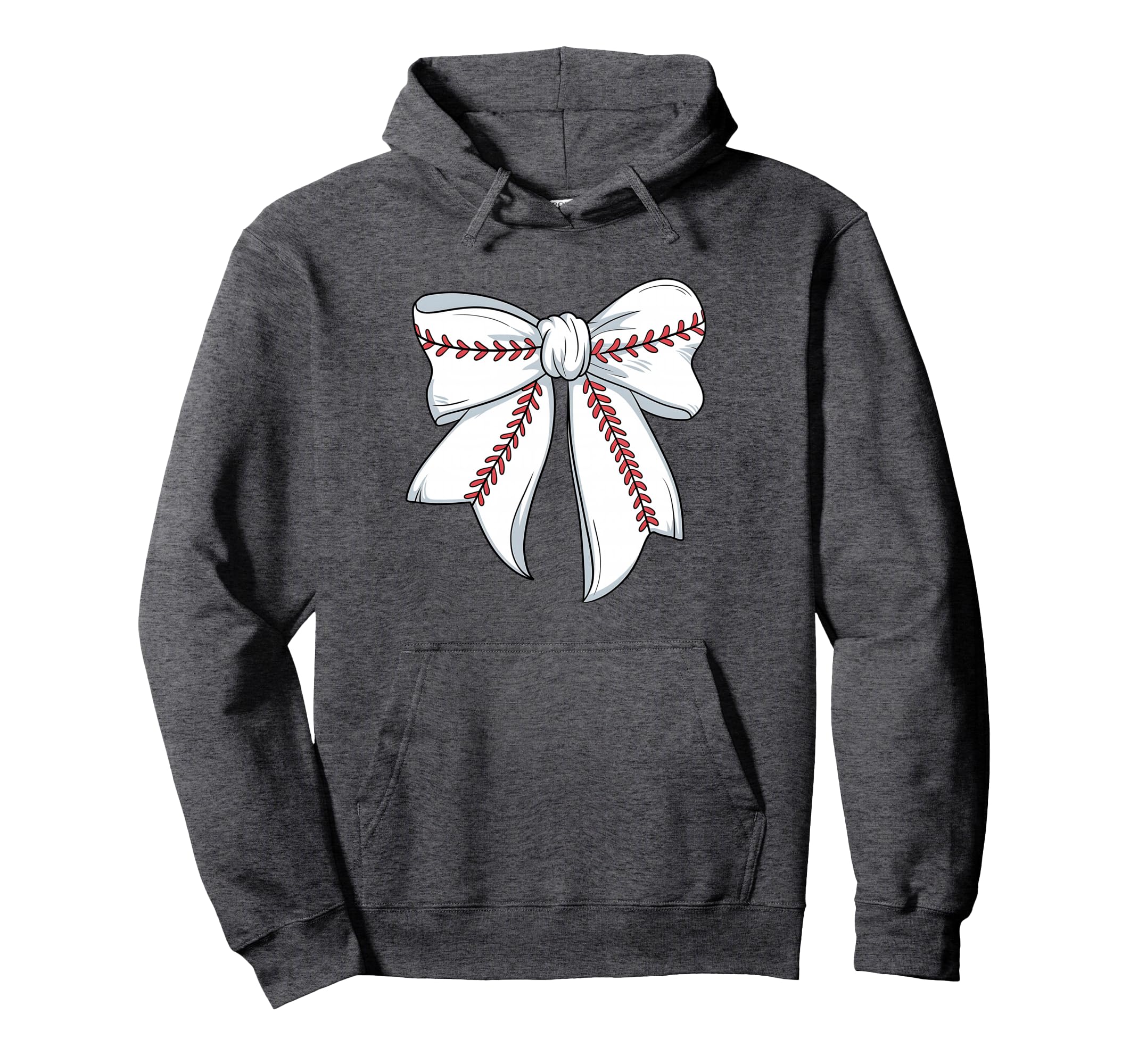 Baseball Coquette Bow Baseball Hoodie - Fun Novelty Design for Adults - T-Shirt, Sweatshirt, Hoodie