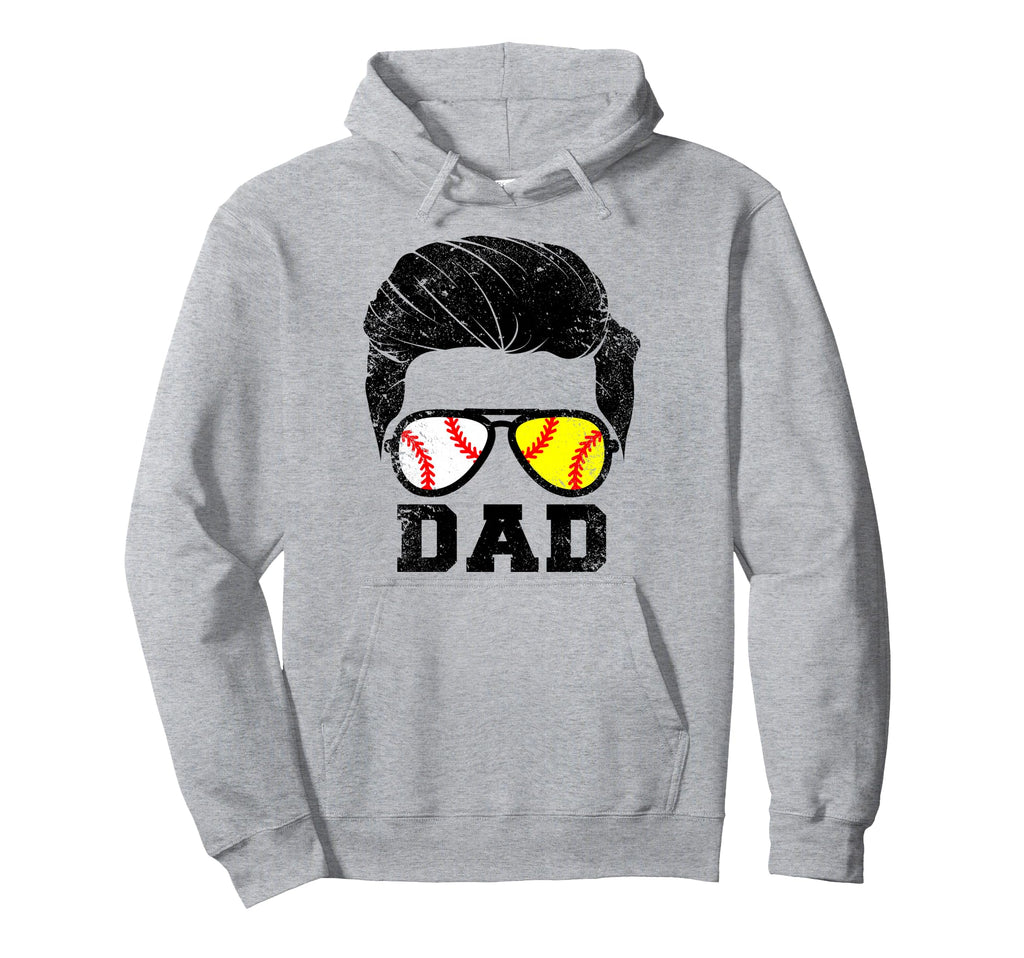 Baseball Softball Dad Funny Baseball Hoodie - Custom Art Print Men Women - T-Shirt, Sweatshirt, Hoodie