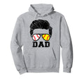 Baseball Softball Dad Funny Baseball Hoodie - Custom Art Print Men Women - T-Shirt, Sweatshirt, Hoodie