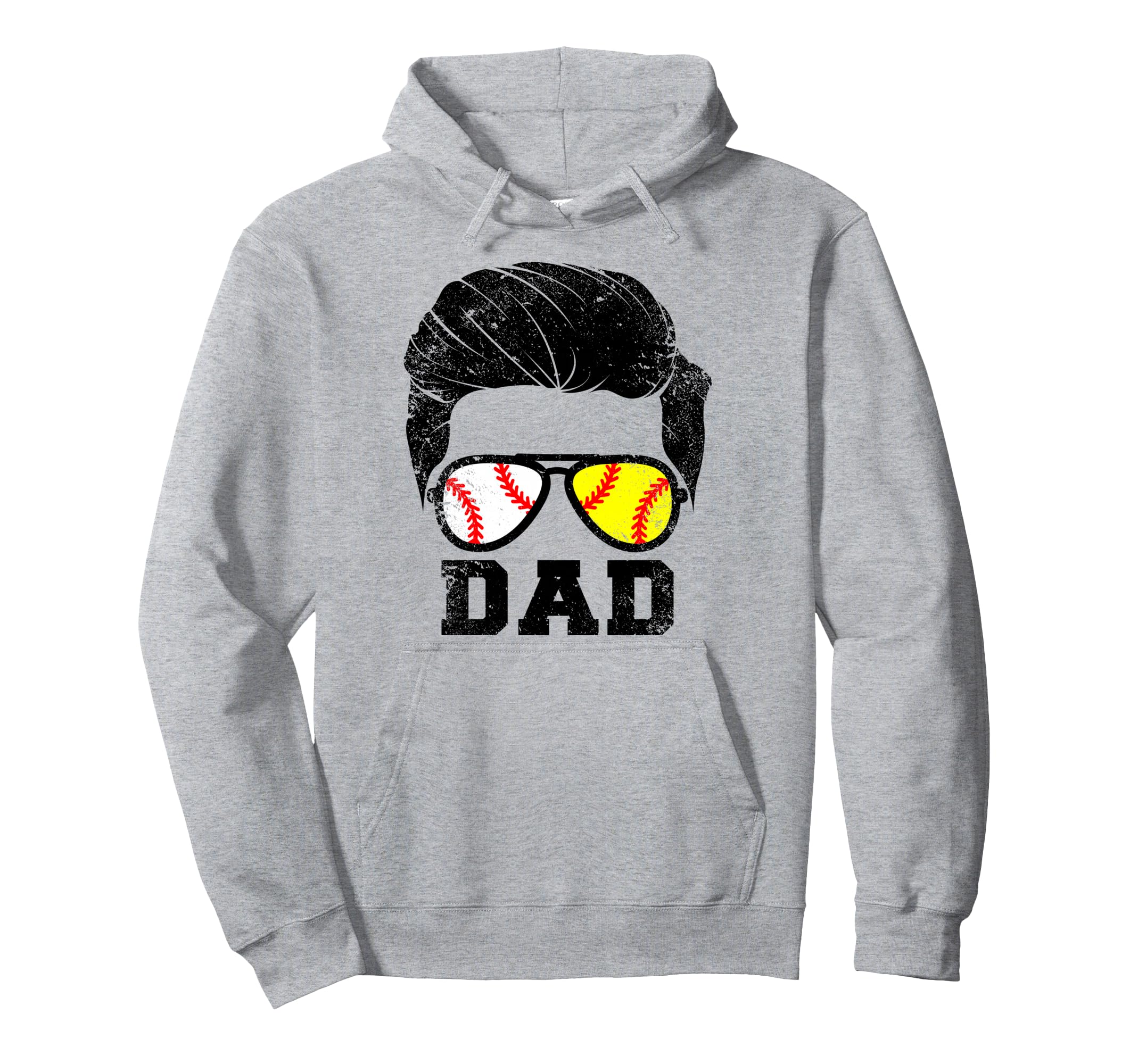 Baseball Softball Dad Funny Baseball Hoodie - Custom Art Print Men Women - T-Shirt, Sweatshirt, Hoodie