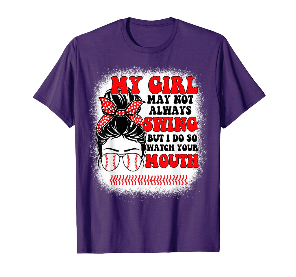 Messy Bun Softball Mom My May Not Always T-Shirt - Minimalist Print Unisex - T-Shirt, Sweatshirt, Hoodie
