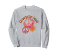 70S Groovy Flower Power K Teacher Squad Sweatshirt - Unique Graphic Unisex - T-Shirt, Sweatshirt, Hoodie